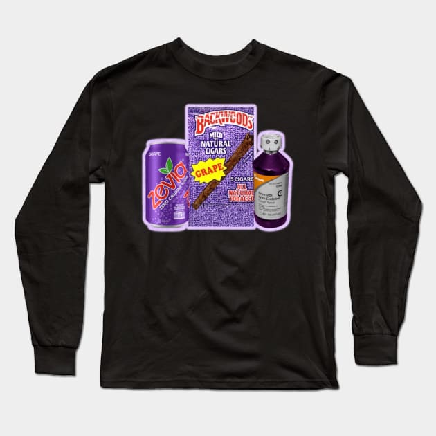 Zevia Purple Drank Long Sleeve T-Shirt by Topicofchoice101